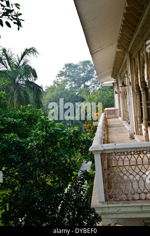 Usha Kiran Palace Guest House du Palais Jai Vilas,à l'origine Propriété de luxe Taj Usha Kiran Palace Hotel, le Madhya Pradesh, Inde centrale Banque D'Images