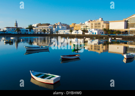 Charco de San Gines lac, Arrecife, Lanzarote, Canary Islands, Spain, Europe Banque D'Images