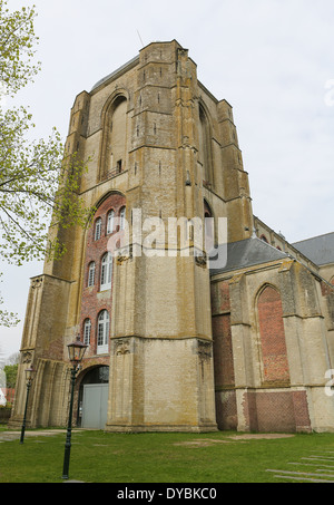 Ancienne église de la belle ville de Veere, près de Middelburg, Zélande, Pays-Bas. Banque D'Images