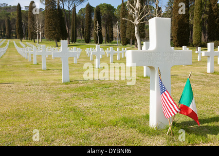 American 2e guerre mondiale Cimetière et Mémorial, Falciani, Florence, Toscane, Italie Banque D'Images