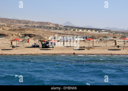 Près de la côte, le golfe d'Aqaba, Mer Rouge, Jordanie Banque D'Images