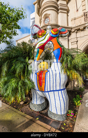 Poète et muse de Niki de Saint Phalle. Balboa Park, San Diego, California, United States. Banque D'Images