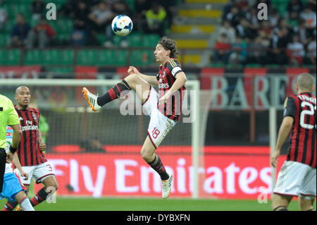 Milan, Italie. 13 avr, 2014. Montolivo (Milan) au cours de la série Amatch entre Milan vs Catane, le 13 avril 2014. Credit : Adamo Di Loreto/NurPhoto ZUMAPRESS.com/Alamy/Live News Banque D'Images