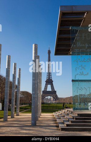 Mur de la paix, Paris, Ile de France, France Banque D'Images