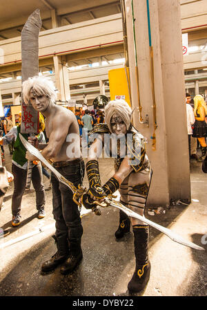 Turin, Piémont, Italie. 13 avril, 2014. Le Lingotto Fiere 13 avril 2014 Torino Comics Cosplay exposition © Realy Easy Star/Alamy Banque D'Images