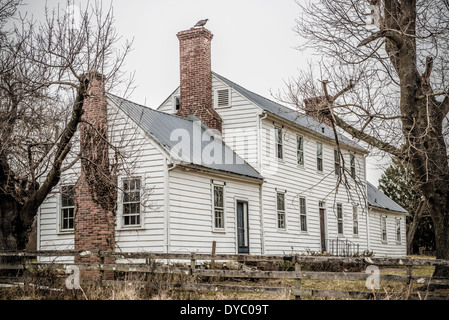 Historique site en danger, Montoverde au Maryland, vieille maison délabrée Banque D'Images