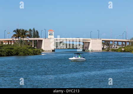 L'Intracoastal Waterway à Venice, Florida, USA Banque D'Images