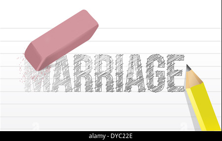 Illustration design concept mariage effacer Banque D'Images