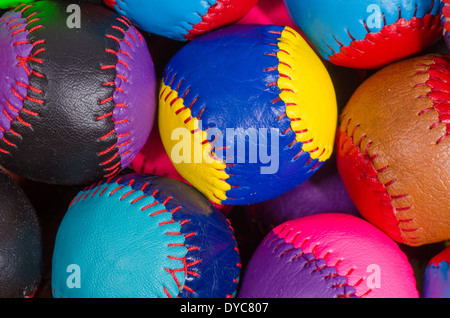 Boules de cuir fait main traditionnel tel qu'utilisé dans les jeux de pelote basque et jai alai Banque D'Images
