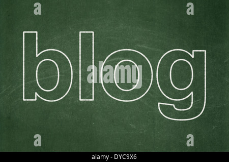 Développement Web concept : Blog sur l'arrière-plan du tableau Banque D'Images