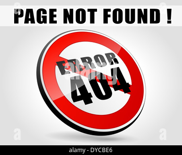 Vector illustration d'erreur 404 de la conception d'arrière-plan Banque D'Images