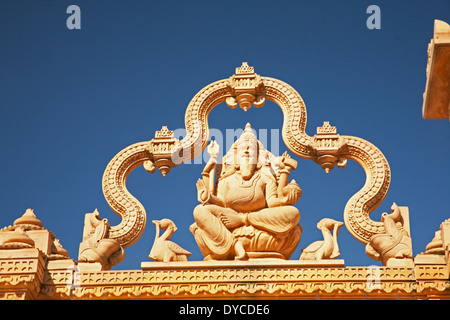 Détails de l'extérieur de Sanatan Hindu mandir de Wembley, Londres Banque D'Images