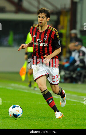 Milan, Italie. 14 avril, 2014. Ricardo Kaka de l'AC Milan au cours de la Serie A italienne match de championnat entre l'AC Milan et Calcio Catania à San Siro à Milan, Italie. Credit : Action Plus Sport Images/Alamy Live News Banque D'Images