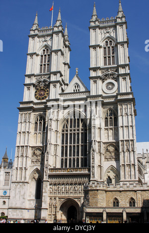 Façade de l'abbaye de Westminster à Londres, Royaume-Uni Banque D'Images