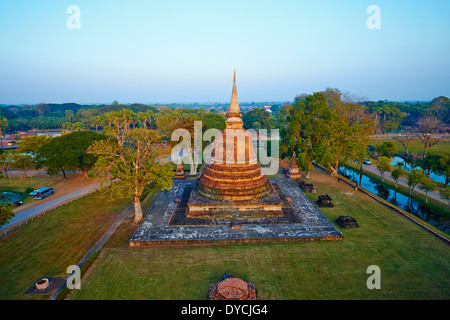 La Thaïlande, Sukhothai, Parc historique de Sukhothaï, le Wat Chana Songkhram Banque D'Images