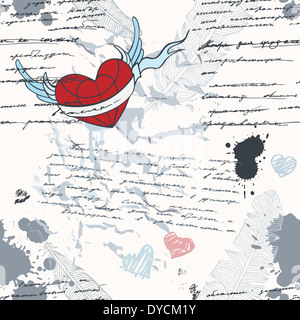 L'écriture. Arrière-plan vectoriel continu. Banque D'Images