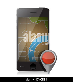 Localisateur gps illustration design sur un fond blanc Banque D'Images