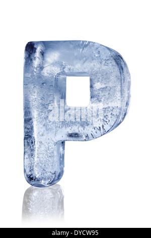 Alphabet glace lettre P Banque D'Images