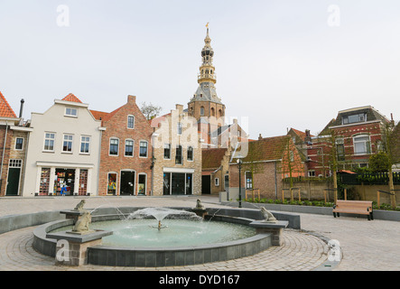 La mairie de la petite ville Zierikzee sur l'ancienne île Schouwen en Zélande, province des Pays-Bas. Banque D'Images