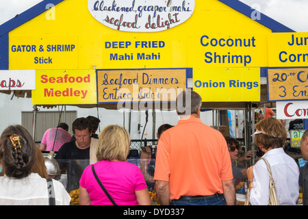 Everglades City Florida,Festival des fruits de mer,événement communautaire annuel,nourriture,vendeurs vendeurs vendeurs,stalles stands vendeurs marché marketplac Banque D'Images