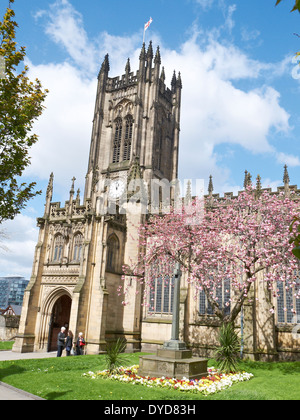 La Cathédrale de Manchester au printemps UK Banque D'Images