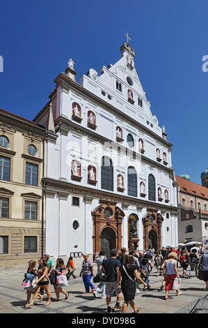 L'église Saint-Michel, Neuhauser Straße, Munich, Haute-Bavière, Bavière, Allemagne Banque D'Images