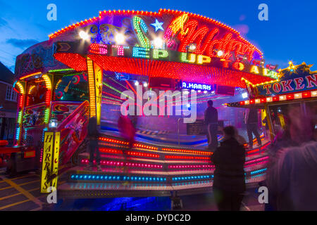 Le Waltzer fairground ride at Ashby Statuts. Banque D'Images
