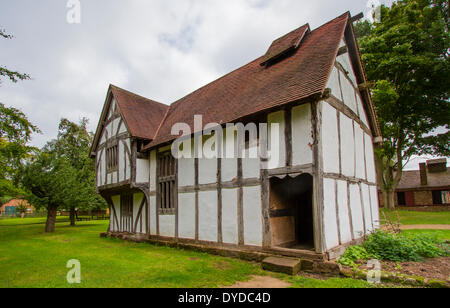 Maison de marchands du xvie siècle au Musée d'Avoncroft des bâtiments. Banque D'Images