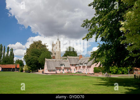 Le village pittoresque de Cavendish dans le Suffolk. Banque D'Images