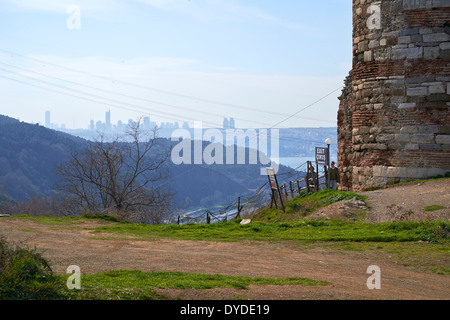 Yoros Castle, Bosphore Anadolu Kavagi, côté anatolien, Istanbul Turquie. Banque D'Images