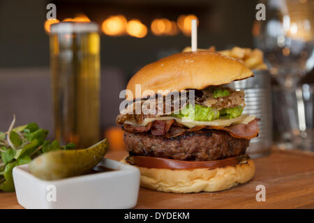 Burger de Gourmet. Banque D'Images