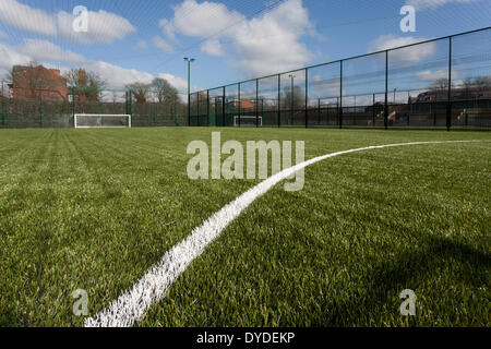 Terrain de sport artificiel. Banque D'Images
