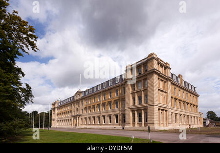 La façade extérieure de l'ancienne académie militaire à l'Académie Militaire Royale de Sandhurst. Banque D'Images