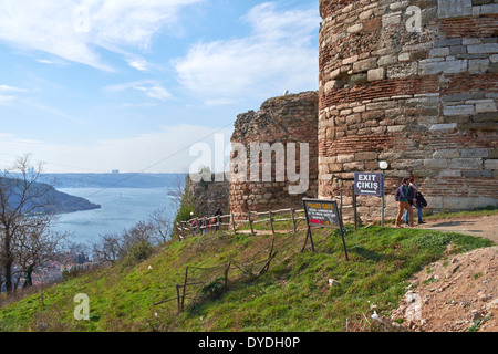 Yoros Castle, Bosphore Anadolu Kavagi, côté anatolien, Istanbul Turquie. Banque D'Images