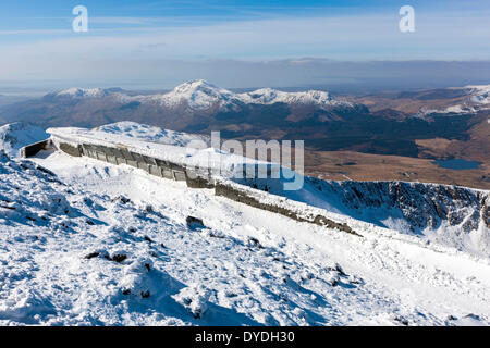 Une vue de l'Hafod Eryri de Snowdonia au visitor center au sommet du Snowdon. Banque D'Images