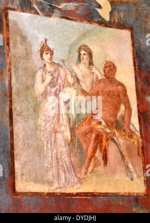 Rome Italie Europe Rome antique fresque plâtre peinture peintre artiste art artisanat style illusion mur accueil dom Banque D'Images