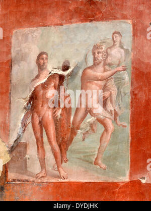 Rome Italie Europe Rome antique fresque plâtre peinture peintre artiste art artisanat style illusion mur accueil dom Banque D'Images