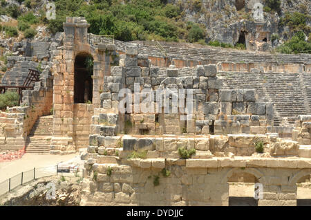 Myra Grèce Europe Lycie ville lycienne antique archéologie Turquie Grèce antique antiquité Europe tourisme ruines grecques de maçonnerie Banque D'Images