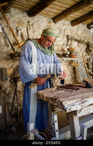 Village de Nazareth Nazareth, recréant à l'époque de Jésus, Nazareth, Galilée, Israël. Banque D'Images