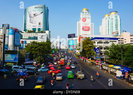 Thaïlande, Bangkok, Siam Square area, road Banque D'Images