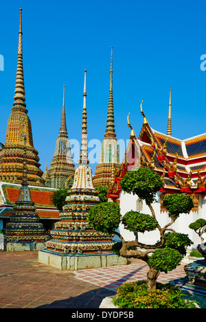 Thaïlande, Bangkok, Wat Pho, temple du Bouddha de couchage Banque D'Images