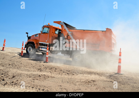 Camion américain au travail Banque D'Images