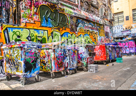 L'art du graffiti à Melbourne, Australie Banque D'Images