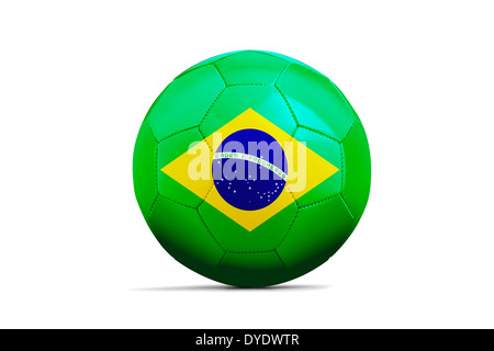 Des ballons de foot avec des équipes de football Brésil drapeaux, 2014. Le groupe A, le Brésil Banque D'Images