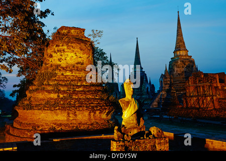 La Thaïlande, Ayutthaya, Ayutthaya Historical Park, Wat Phra Si Sanphet Banque D'Images