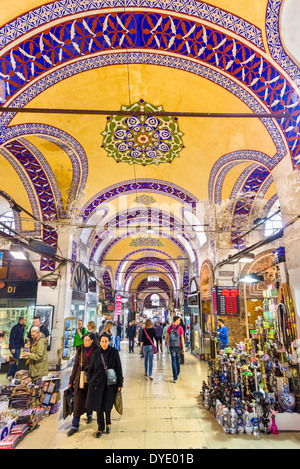 La partie ancienne du Grand Bazar (Kapaliçarsi), Istanbul, Turquie Banque D'Images