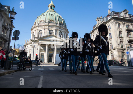 Marmorkirken à Copenhague est l'un des plus emblématiques des églises avec des Danois du grand dôme. Banque D'Images