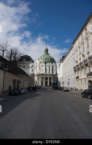 Marmorkirken à Copenhague est l'un des plus emblématiques des églises avec des Danois du grand dôme. Banque D'Images