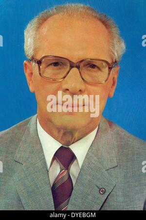 Erich Honecker 1912-1994, homme politique communiste allemand qui a dirigé l'Allemagne de l'est que le Secrétaire général de l'Unité socialiste de 1971 à 1989, siégeant en tant que chef de l'État Banque D'Images