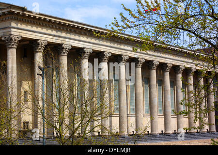 Birmingham Town Hall, salle de concert et lieu pour les assemblées populaires a ouvert en 1834 et situé à Victoria Square, Birmingham, Angleterre. Banque D'Images